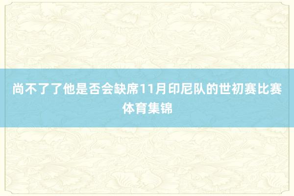 尚不了了他是否会缺席11月印尼队的世初赛比赛体育集锦