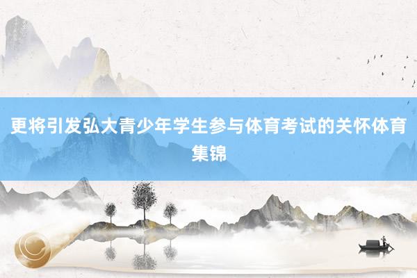 更将引发弘大青少年学生参与体育考试的关怀体育集锦