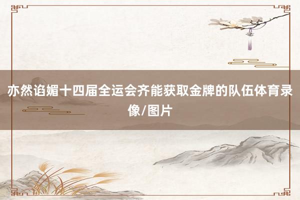 亦然谄媚十四届全运会齐能获取金牌的队伍体育录像/图片
