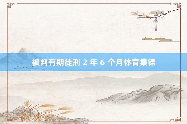 被判有期徒刑 2 年 6 个月体育集锦