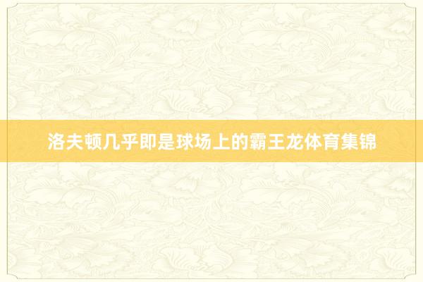 洛夫顿几乎即是球场上的霸王龙体育集锦