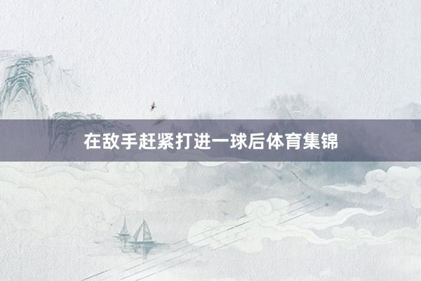 在敌手赶紧打进一球后体育集锦