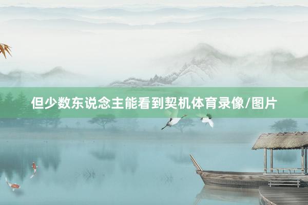 但少数东说念主能看到契机体育录像/图片