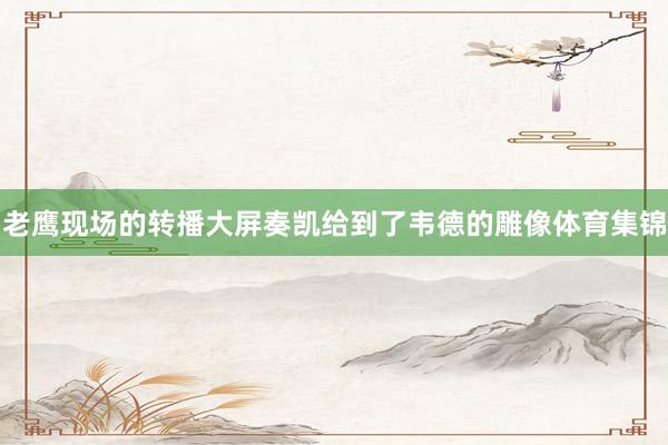 老鹰现场的转播大屏奏凯给到了韦德的雕像体育集锦