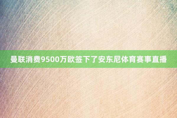 曼联消费9500万欧签下了安东尼体育赛事直播