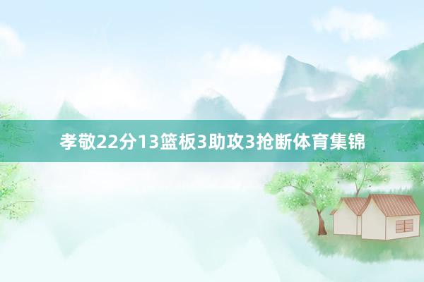 孝敬22分13篮板3助攻3抢断体育集锦