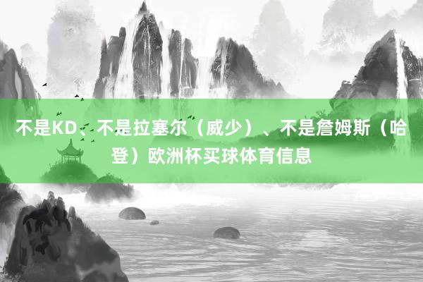 不是KD、不是拉塞尔（威少）、不是詹姆斯（哈登）欧洲杯买球体育信息
