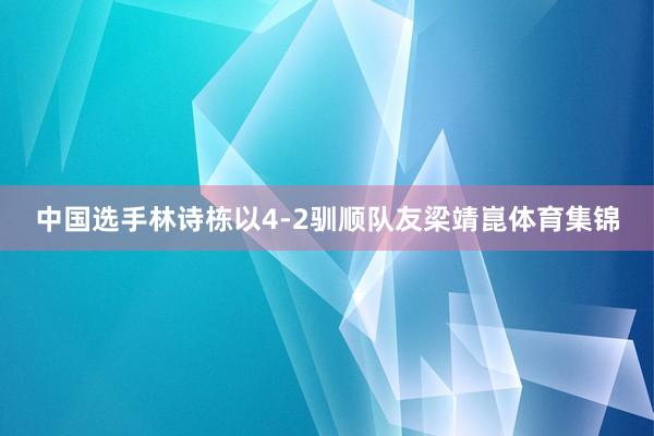 中国选手林诗栋以4-2驯顺队友梁靖崑体育集锦