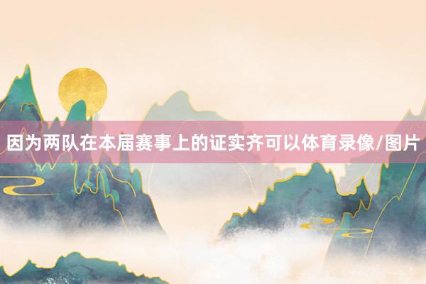 因为两队在本届赛事上的证实齐可以体育录像/图片
