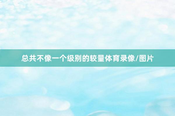 总共不像一个级别的较量体育录像/图片