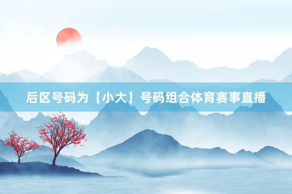 后区号码为【小大】号码组合体育赛事直播