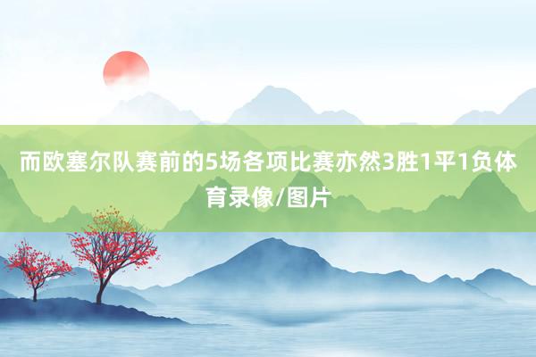 而欧塞尔队赛前的5场各项比赛亦然3胜1平1负体育录像/图片