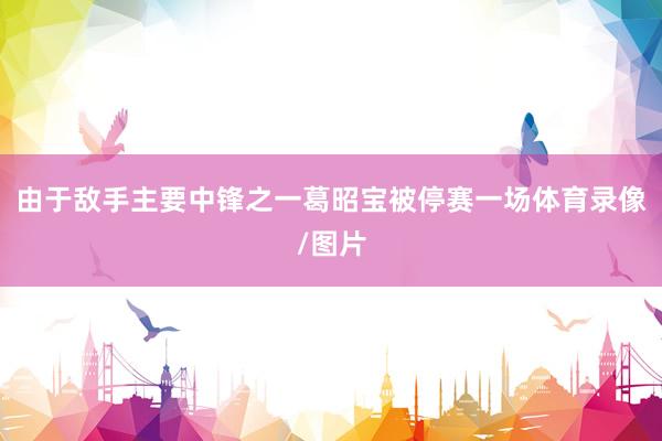 由于敌手主要中锋之一葛昭宝被停赛一场体育录像/图片