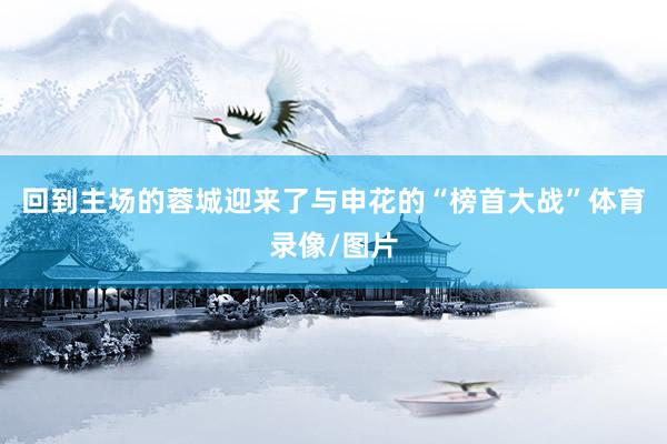 回到主场的蓉城迎来了与申花的“榜首大战”体育录像/图片