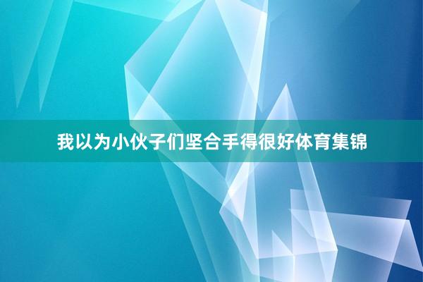 我以为小伙子们坚合手得很好体育集锦