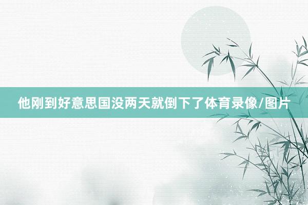 他刚到好意思国没两天就倒下了体育录像/图片
