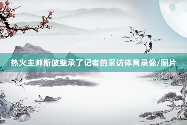 热火主帅斯波继承了记者的采访体育录像/图片
