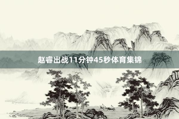 赵睿出战11分钟45秒体育集锦