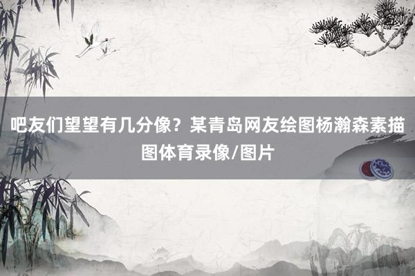 吧友们望望有几分像？某青岛网友绘图杨瀚森素描图体育录像/图片