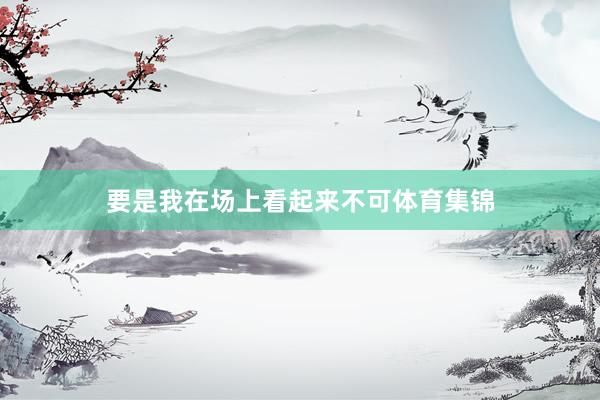 要是我在场上看起来不可体育集锦
