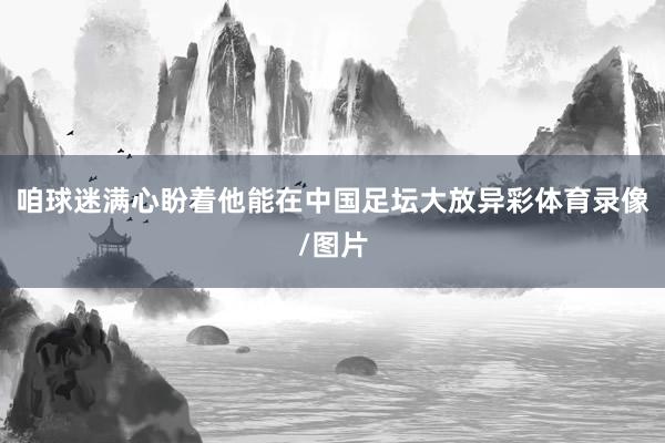 咱球迷满心盼着他能在中国足坛大放异彩体育录像/图片