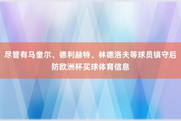 尽管有马奎尔、德利赫特、林德洛夫等球员镇守后防欧洲杯买球体育信息
