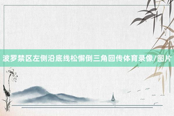 波罗禁区左侧沿底线松懈倒三角回传体育录像/图片