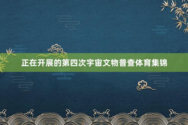 正在开展的第四次宇宙文物普查体育集锦