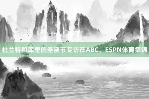 杜兰特和库里的圣诞节专访在ABC、ESPN体育集锦