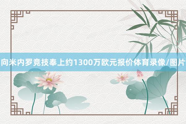 向米内罗竞技奉上约1300万欧元报价体育录像/图片