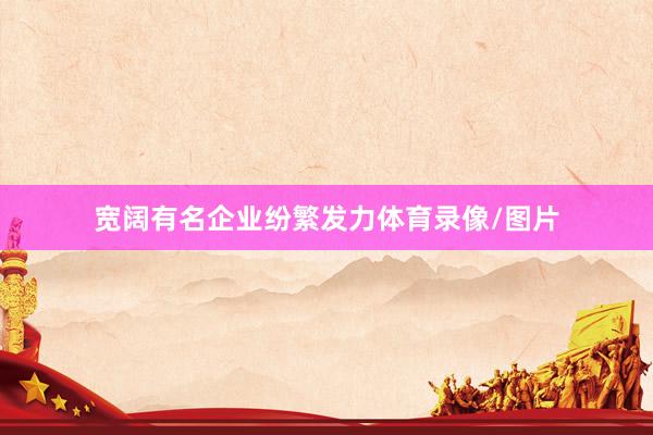宽阔有名企业纷繁发力体育录像/图片