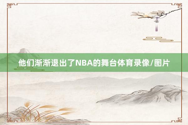 他们渐渐退出了NBA的舞台体育录像/图片