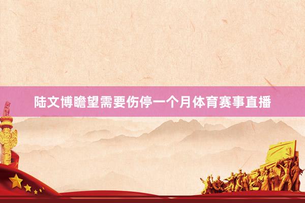 陆文博瞻望需要伤停一个月体育赛事直播