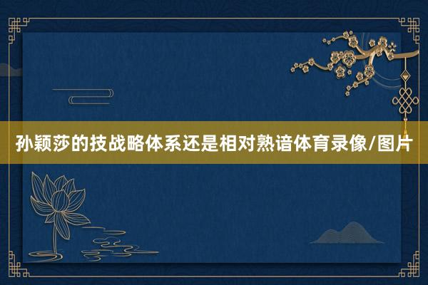 孙颖莎的技战略体系还是相对熟谙体育录像/图片