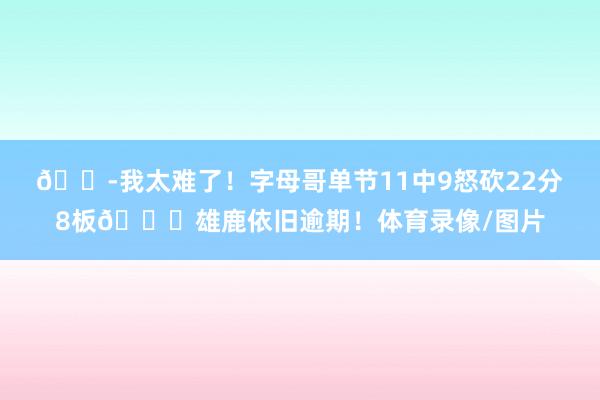 😭我太难了！字母哥单节11中9怒砍22分8板💀雄鹿依旧逾期！体育录像/图片