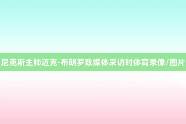 尼克斯主帅迈克·布朗罗致媒体采访时体育录像/图片