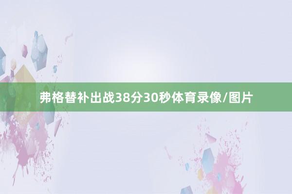 弗格替补出战38分30秒体育录像/图片