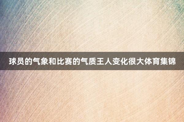 球员的气象和比赛的气质王人变化很大体育集锦
