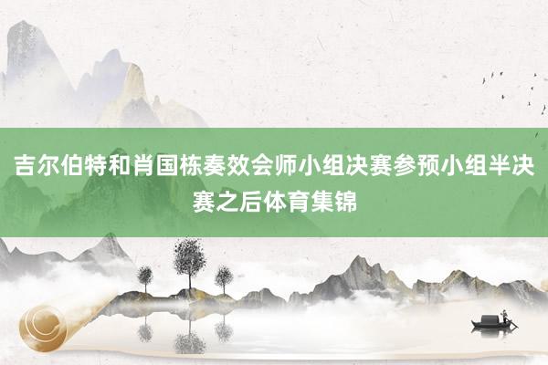 吉尔伯特和肖国栋奏效会师小组决赛参预小组半决赛之后体育集锦