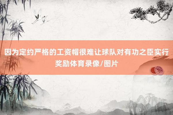 因为定约严格的工资帽很难让球队对有功之臣实行奖励体育录像/图片