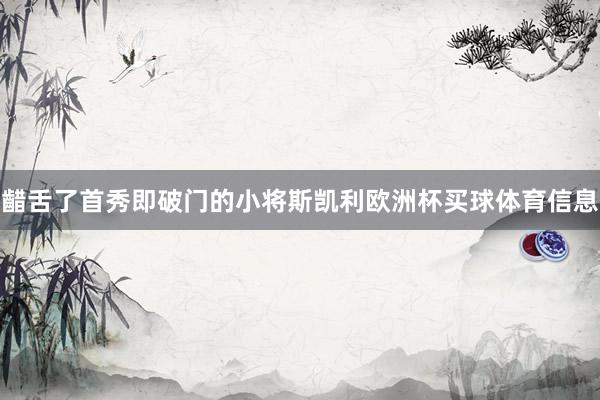 齰舌了首秀即破门的小将斯凯利欧洲杯买球体育信息