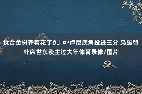 钛合金树齐着花了🤪卢尼底角投进三分 枭雄替补席世东谈主过大年体育录像/图片