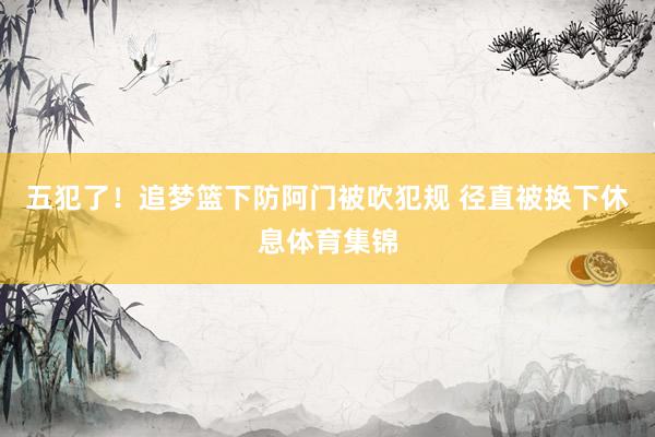五犯了！追梦篮下防阿门被吹犯规 径直被换下休息体育集锦