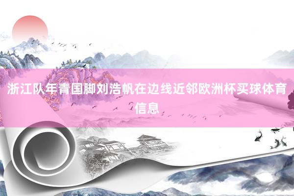 浙江队年青国脚刘浩帆在边线近邻欧洲杯买球体育信息