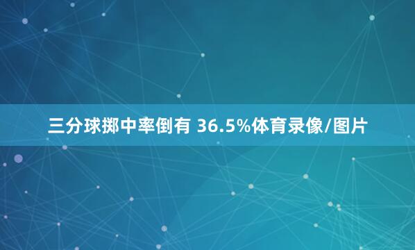 三分球掷中率倒有 36.5%体育录像/图片