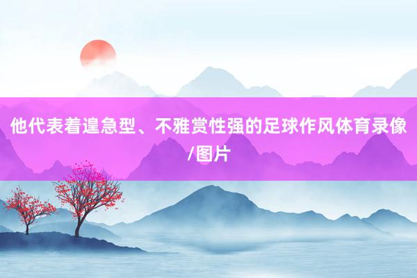 他代表着遑急型、不雅赏性强的足球作风体育录像/图片