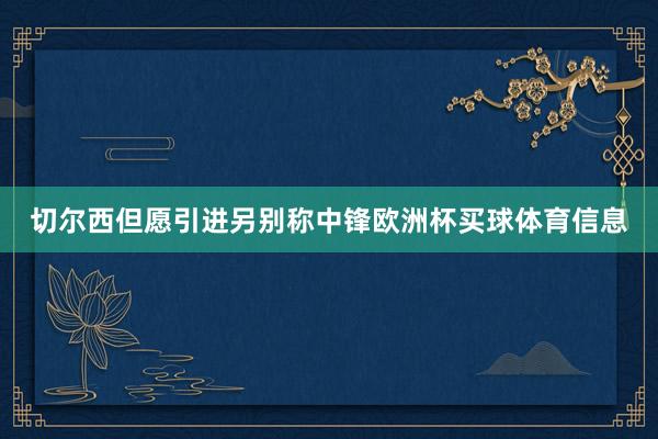 切尔西但愿引进另别称中锋欧洲杯买球体育信息