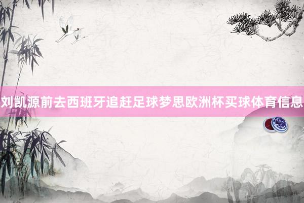 刘凯源前去西班牙追赶足球梦思欧洲杯买球体育信息