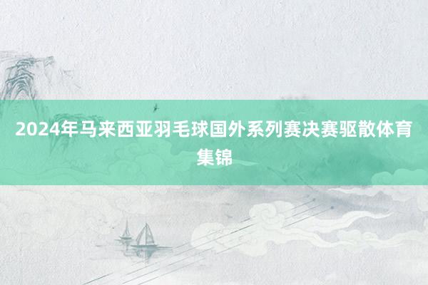 2024年马来西亚羽毛球国外系列赛决赛驱散体育集锦