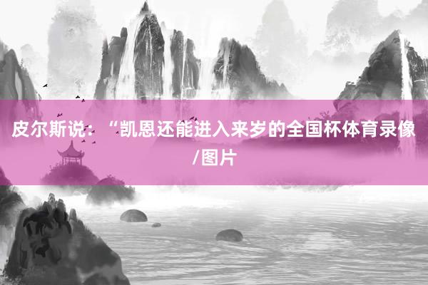 皮尔斯说:“凯恩还能进入来岁的全国杯体育录像/图片